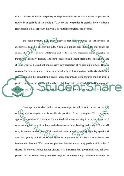 Collision Between Islam And The West