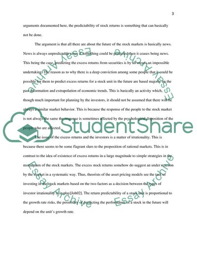 Predictability of Surplus Stock Returns