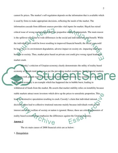 Utopian Economy and Markets