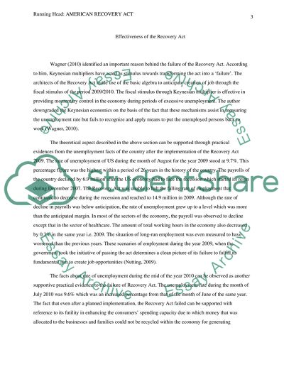 American Recovery Act