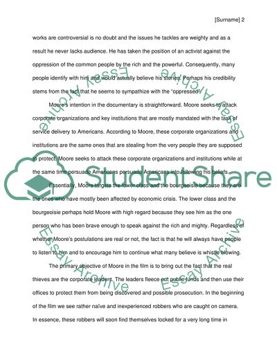 Capitalism: A Love Story Essay - Words | Bartleby essay about capitalism a love story