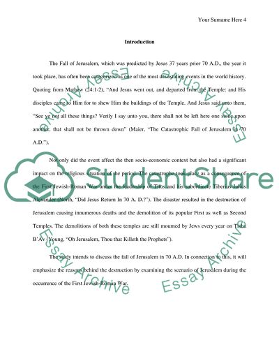 History of Christianity - The Fall of Jerusalem