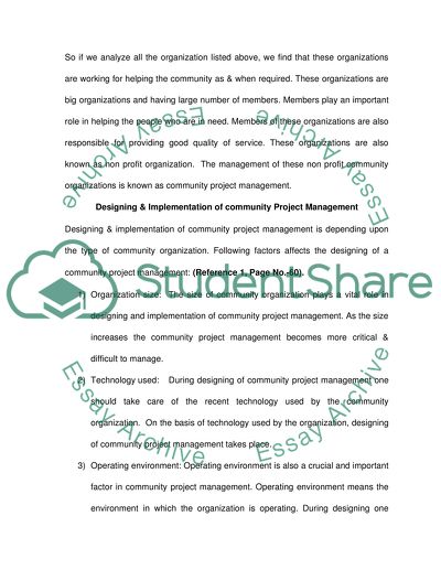 Community Project Management