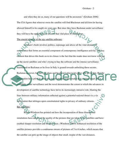 Satellite Technologies as the Subject of the Broker by Grisham