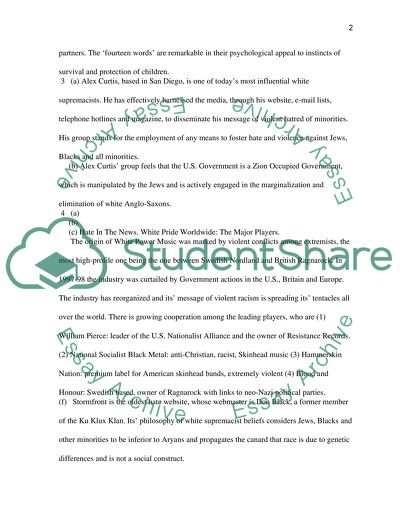 Inequality, Hate Groups, and Tolerance Paper