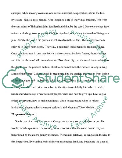 Causes of culture shocks