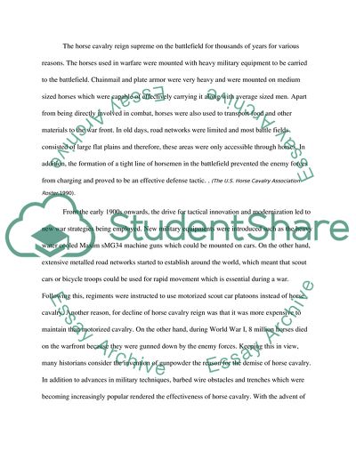 The Horse Cavalry Reign