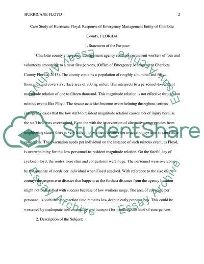 Hurricane Floyd - Emergency Management Entity of Charlotte County