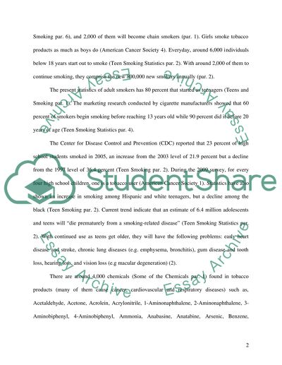 The Number of Teen Smokers