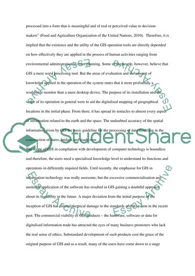 The Geographic Information Systems