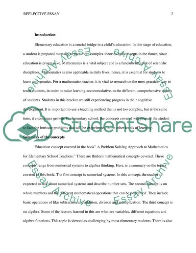 bachelor of elementary education essay