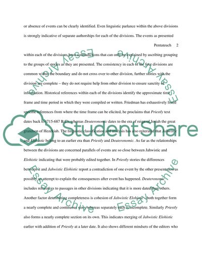 Essay on pentateuch image