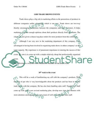 LRH Trade Shows Events