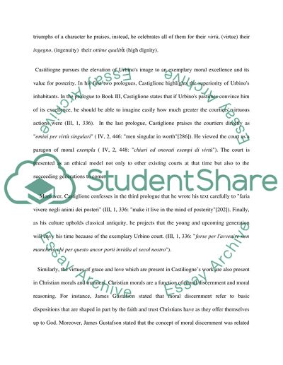 Grace and Love in The Courtier by Baldassare Castiglione