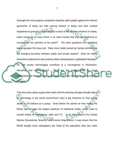 Does Media and Societal Changes Reflect the Group Behaviour of Young Adults