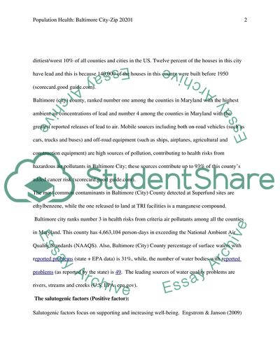 Population Health Assessment: Baltimore City