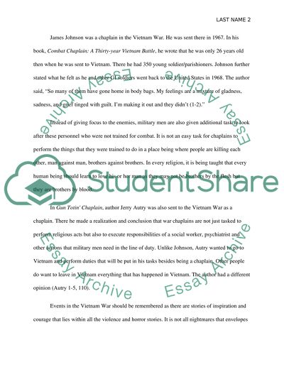 Changing Roles of the Chaplains