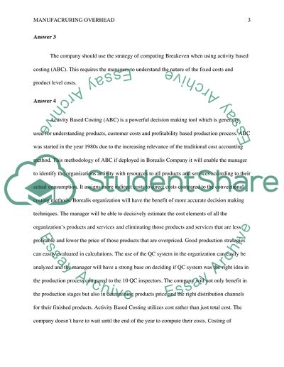 Manufacturing Overhead