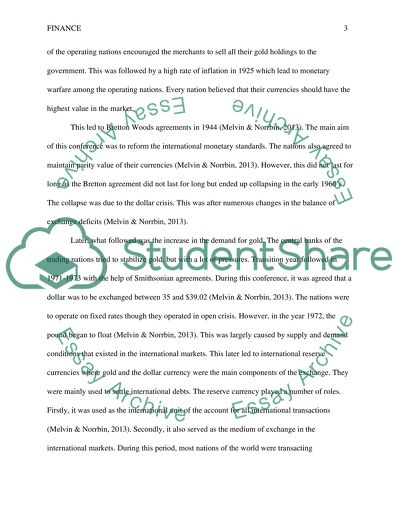 International Money and Finance