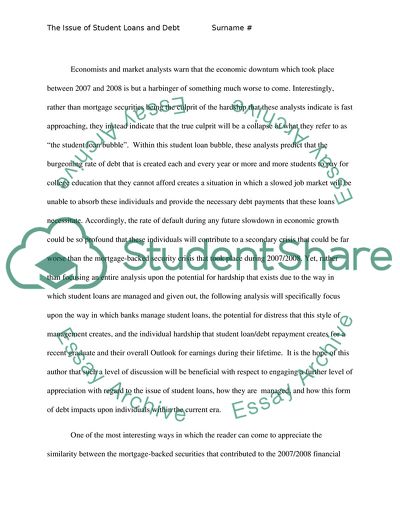 The Issue of Student Loans and Debt