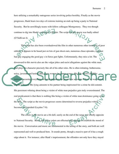 Film analysis paper,National security movie