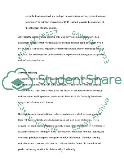 The Impact of Introducing a New Food in Australia