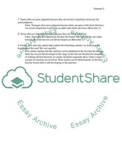 Inside the teen Brain