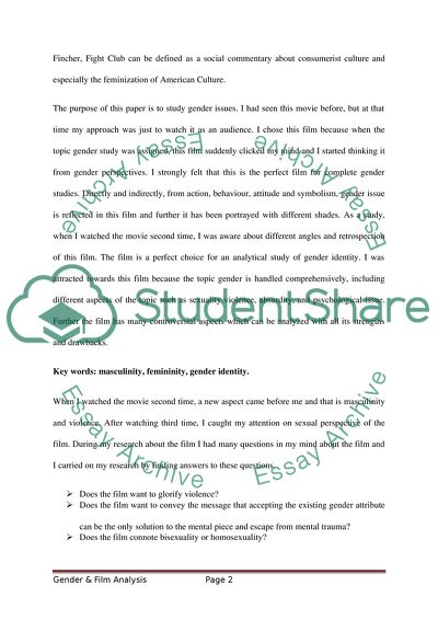 Gender & Film Analysis