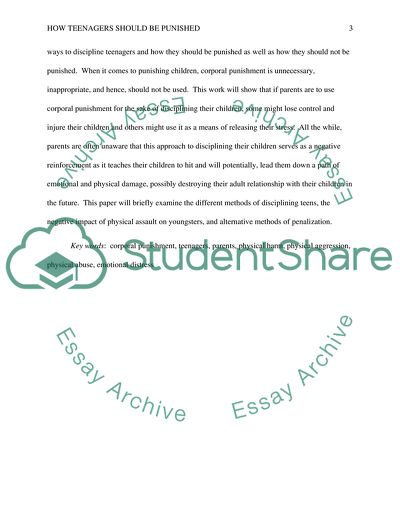 How Teenagers Should be Punished