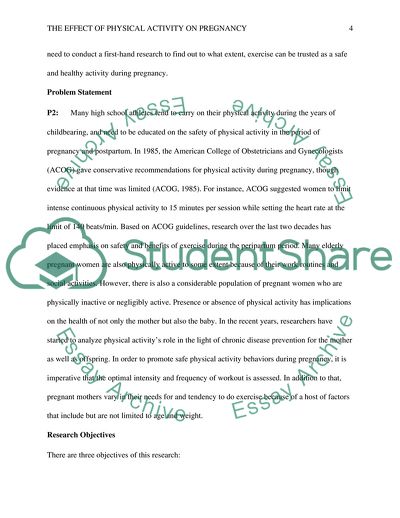 The Effect of Physical Activity on Pregnancy