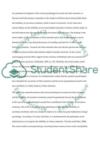 How Psychological Research into False Memories Has Improved the Reliability of Eyewitness Testimony