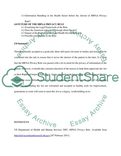 Impact of the HIPAA Privacy Rule and Implications for Future Generations