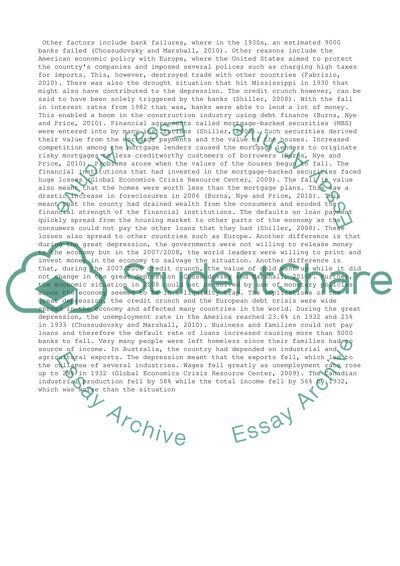 Global Financial Crises: Differences, Impacts and Implications