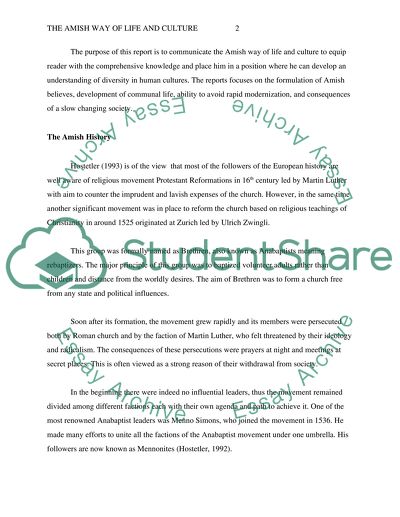 The Amish Way of Life and Culture