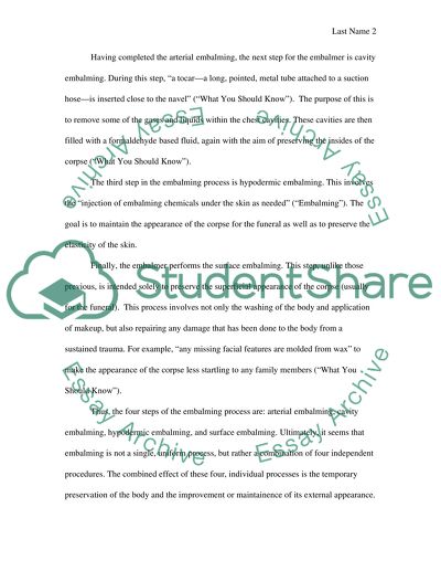 The Embalming Process