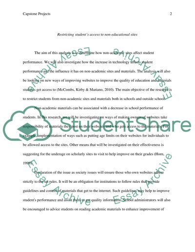 Restricting Students Access to Non-Educational Sites