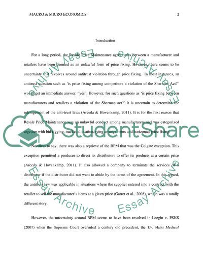 Current Issues in Business Economics: Leegin vs PSKS (price fixing issue)