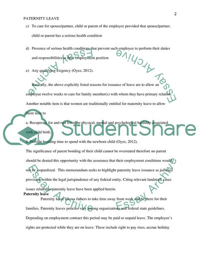Should Men Be Allowed Paternity Leave from Work