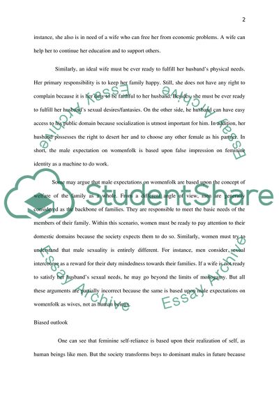 Ideas by Judy Brady in the Context of Feminist Struggles and Activism