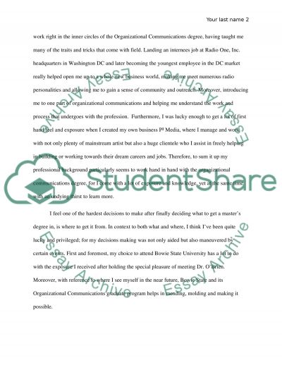 Journalism school admissions essay