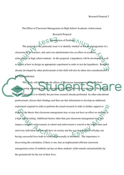 the effects of classroom management on student behaviour research paper