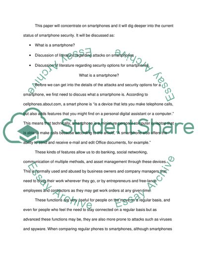 A Survey of the Current State of Security in Smartphones