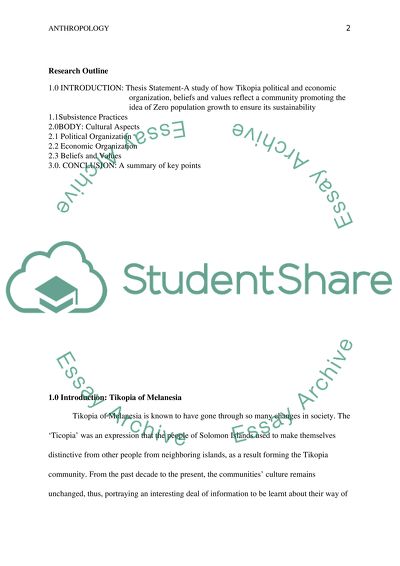 Tikopia of Melanesia