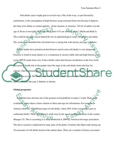 Soft Drinks in Global Perspective
