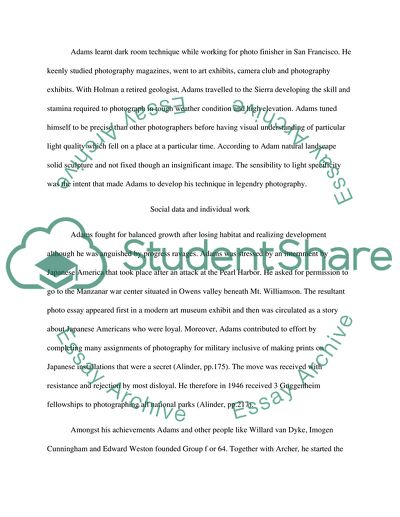 Ansel Adams Individual Work