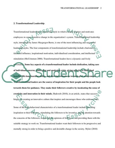 Organisational Performance and Leadership