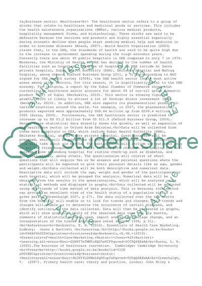 Business sector: Healthcare