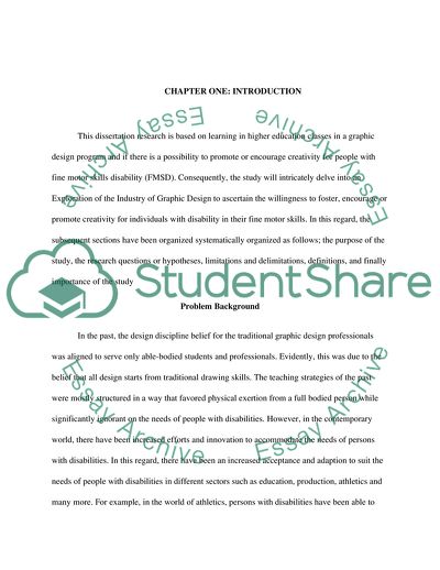 Design Industry and the Willingness to Foster Creativity for People with Fine Motor Skills Disability