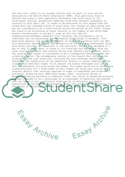 English Essay Short Story Persuasive Essay Sample High School also Proposal Argument Essay Examples Marketing Management Mini Cooper Marketing Plan Essay Research Proposal Essay