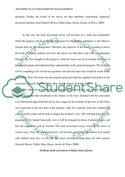 Teaching Plan for Diabetes Management for Nurses